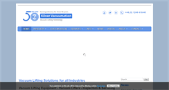 Desktop Screenshot of kilner-vacuum-lifting.com